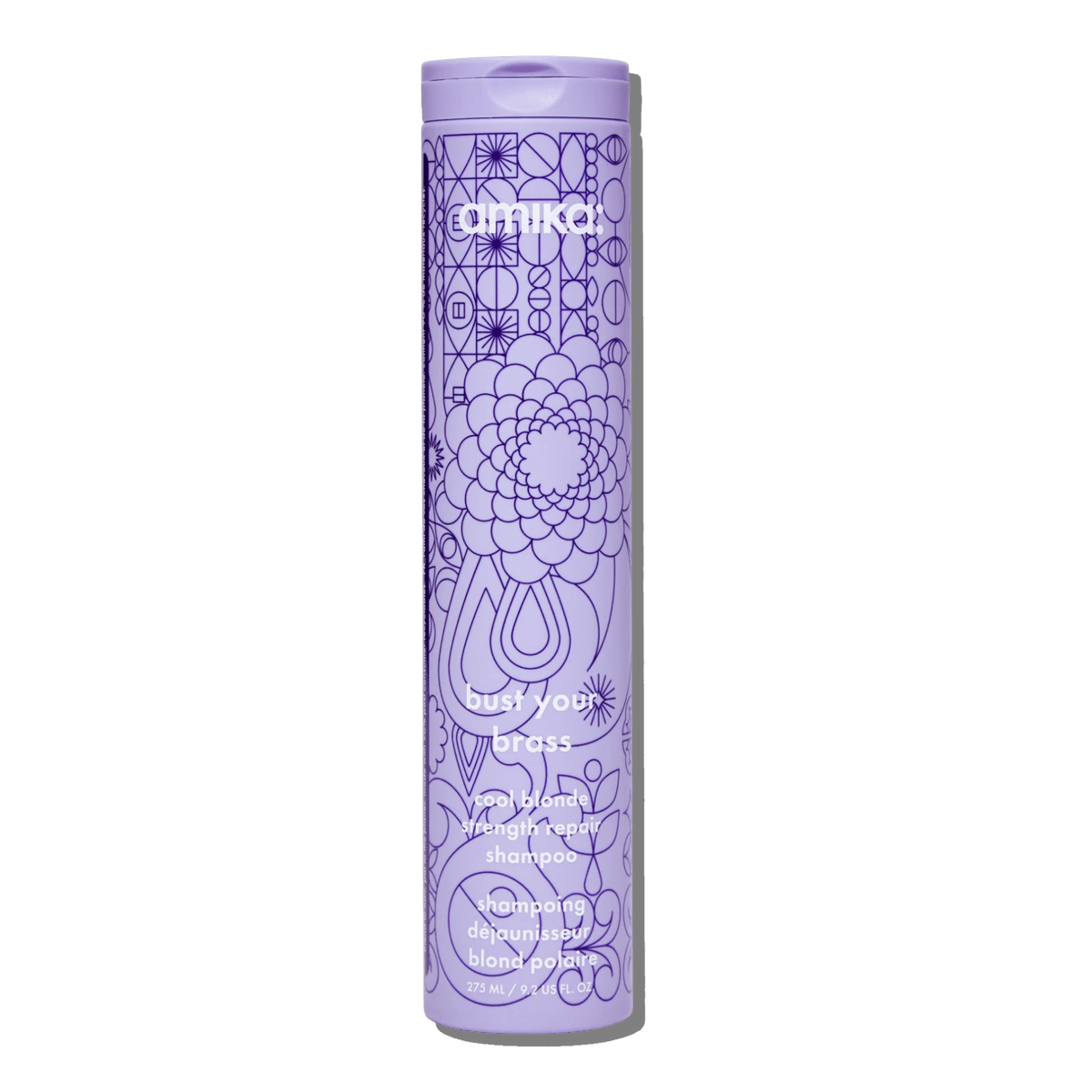 Amika Shampooing Neutralisant Bust Your Brass – Cheveux Blonds & Décolorés 275 ml