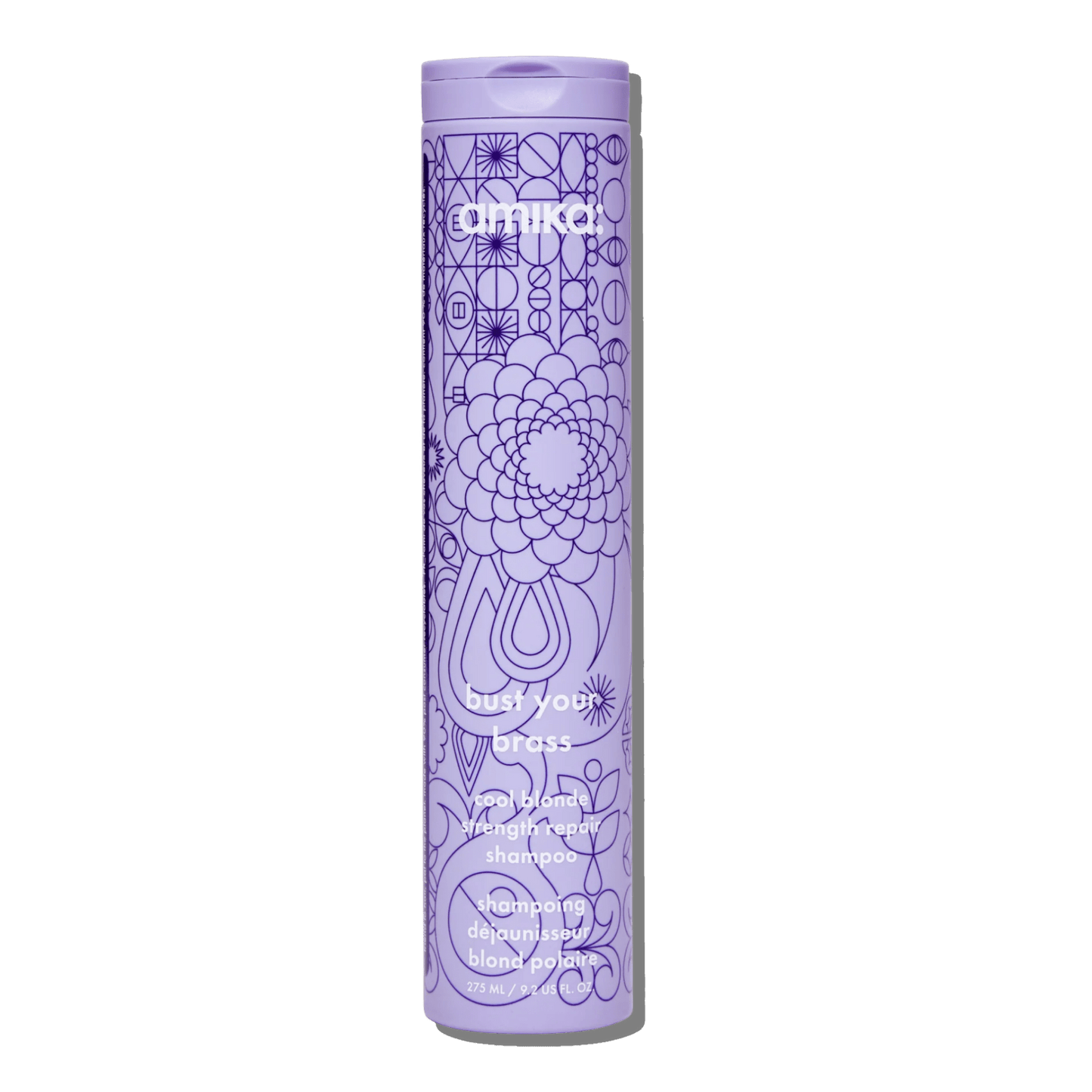 Amika Shampooing Neutralisant Bust Your Brass – Cheveux Blonds & Décolorés 275 ml